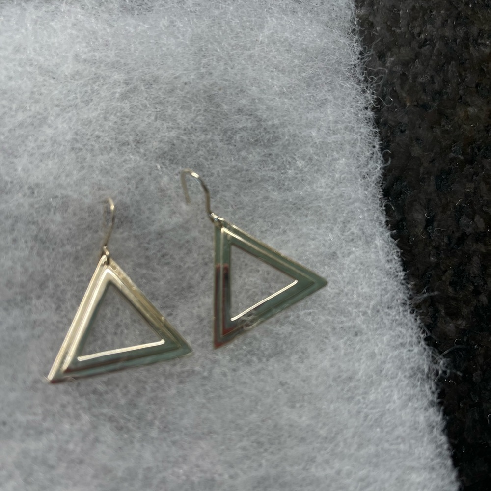 Really nice silver weight artisan handmade silver earrings